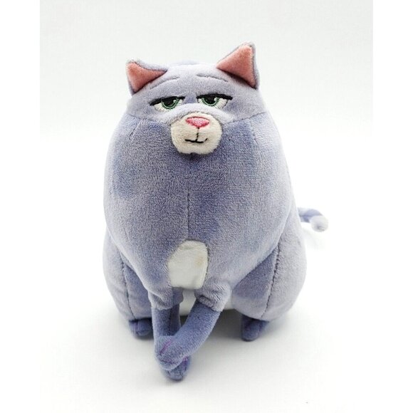 TY The Secret Life Of Pets “ Chloe” Purple Cat Soft Plush Sewn Eyes 6” - Picture 1 of 4